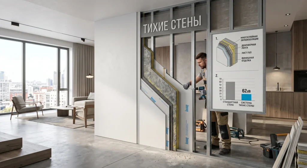 как устроена система тихие стены